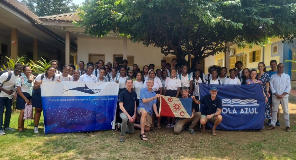 The Explorers Club flag in Sao Tome